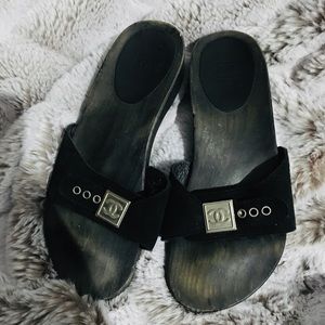Chanel wooden sandals